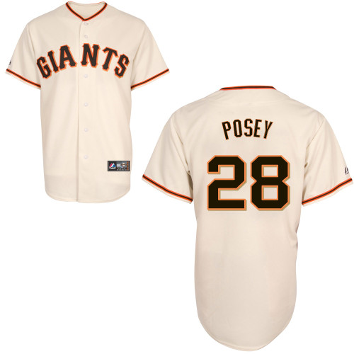 Buster Posey #28 Youth Baseball Jersey-San Francisco Giants Authentic Home White Cool Base MLB Jersey